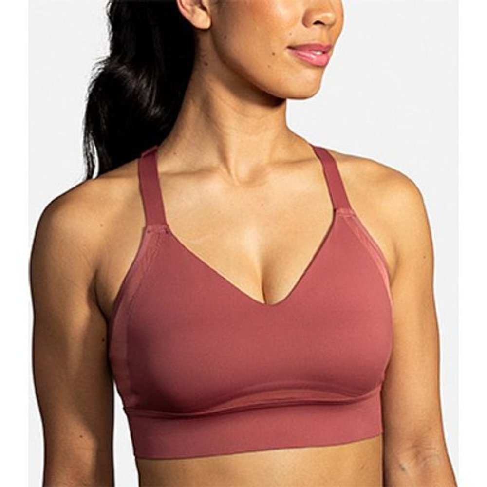 Brooks Drive Interlace Run Bra in Terracotta Multiple Sizes Available